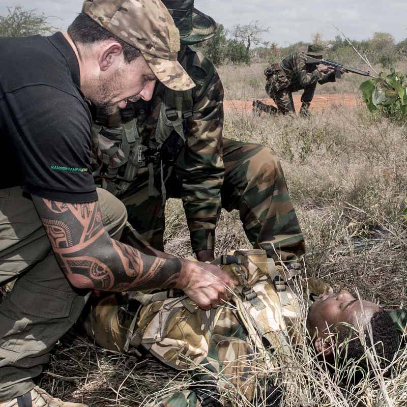 Care under fire training with KWS rangers, Kenya | © Ranger Campus | Photo by Cees Baardman, 2017