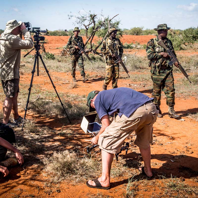 Filming patrol techniques e-learning with KWS | © Ranger Campus | Photo by Cees Baardman 2017