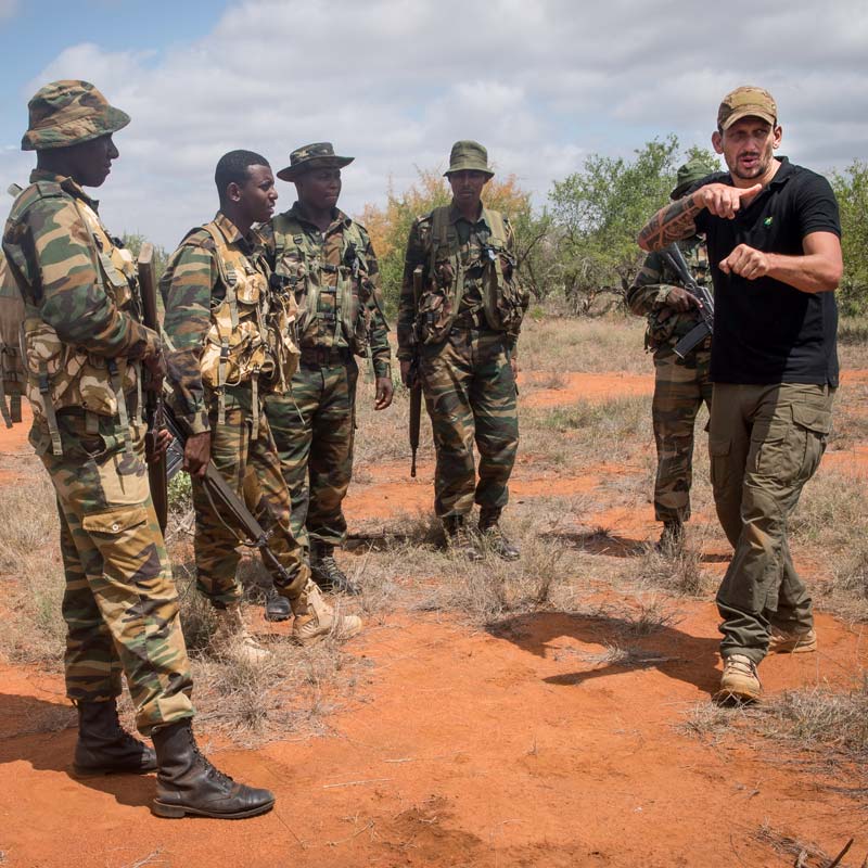 Patrol techniques training with KWS | © Ranger Campus | Photo by Cees Baardman 2017